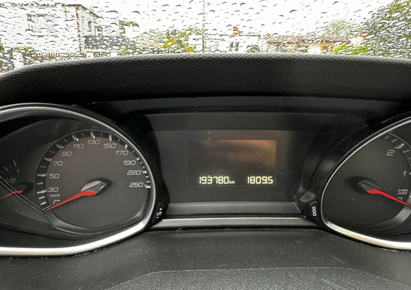 Peugeot 308 cena 35000 przebieg: 193780, rok produkcji 2015 z Myszków małe 79